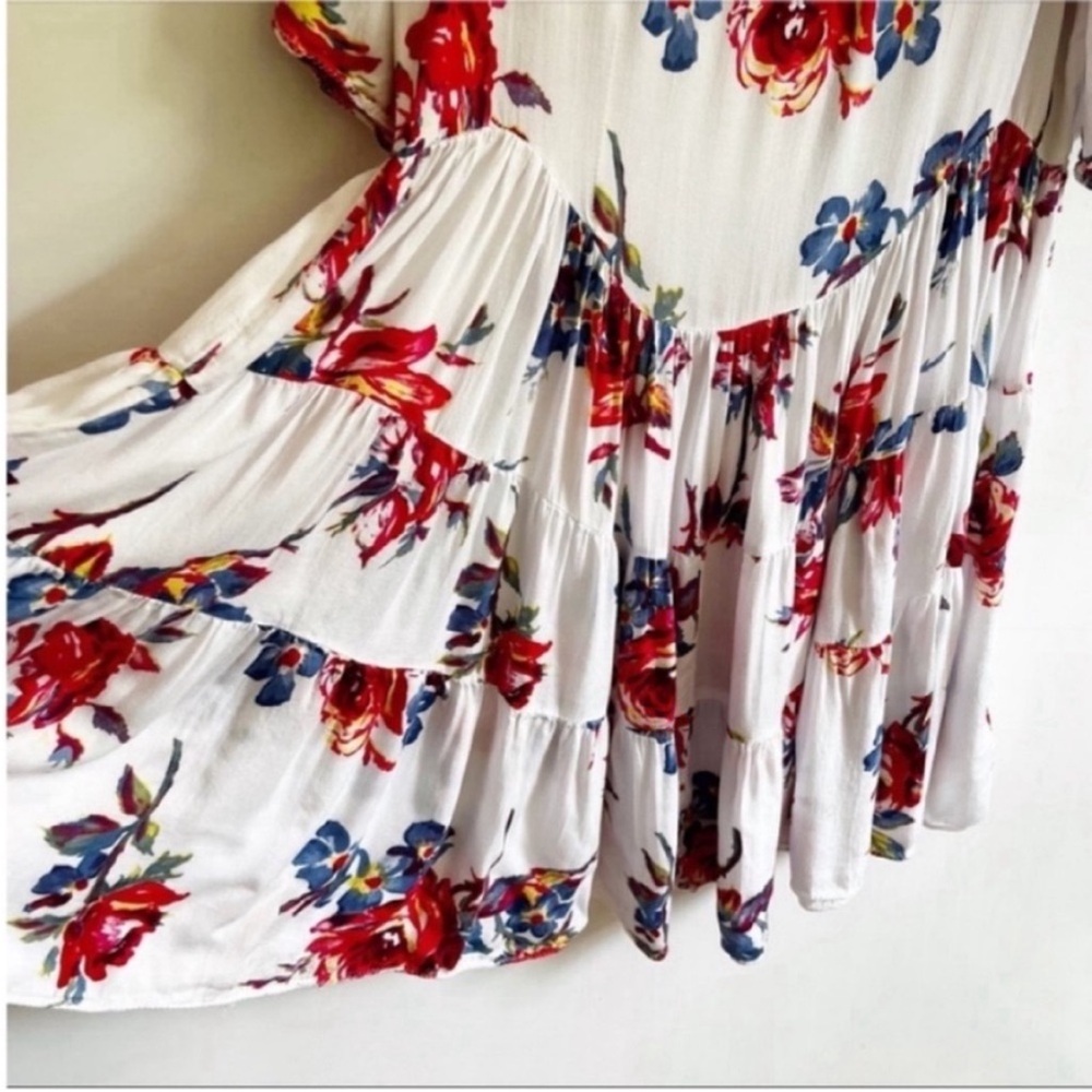 Somedays Lovin Revolve True Romance dress white floral babydoll ruffle tiered - Picture 5 of 9